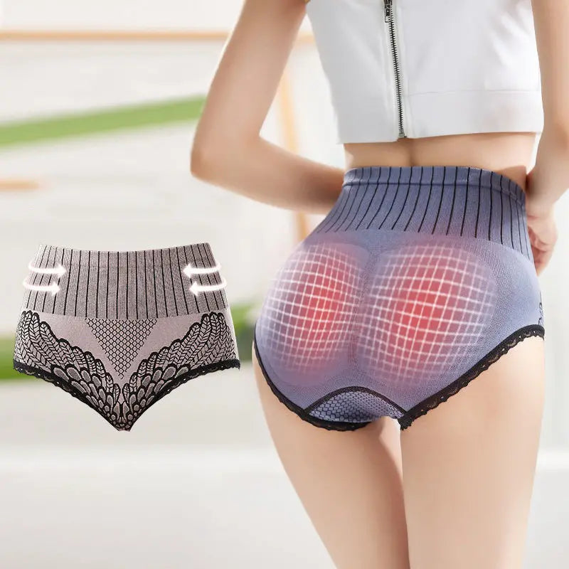 🔥 Liquidação, compre 5 e ganhe 1 grátis 【6 peças】. Calcinha feminina de cintura alta para controle de barriga