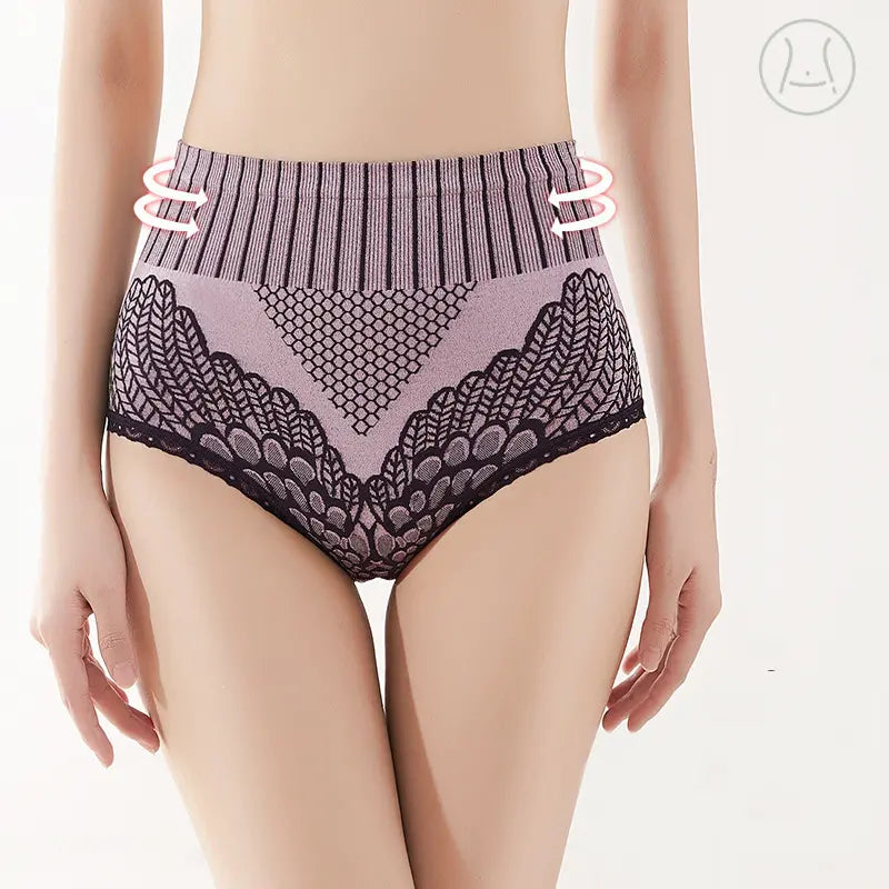 🔥 Liquidação, compre 5 e ganhe 1 grátis 【6 peças】. Calcinha feminina de cintura alta para controle de barriga