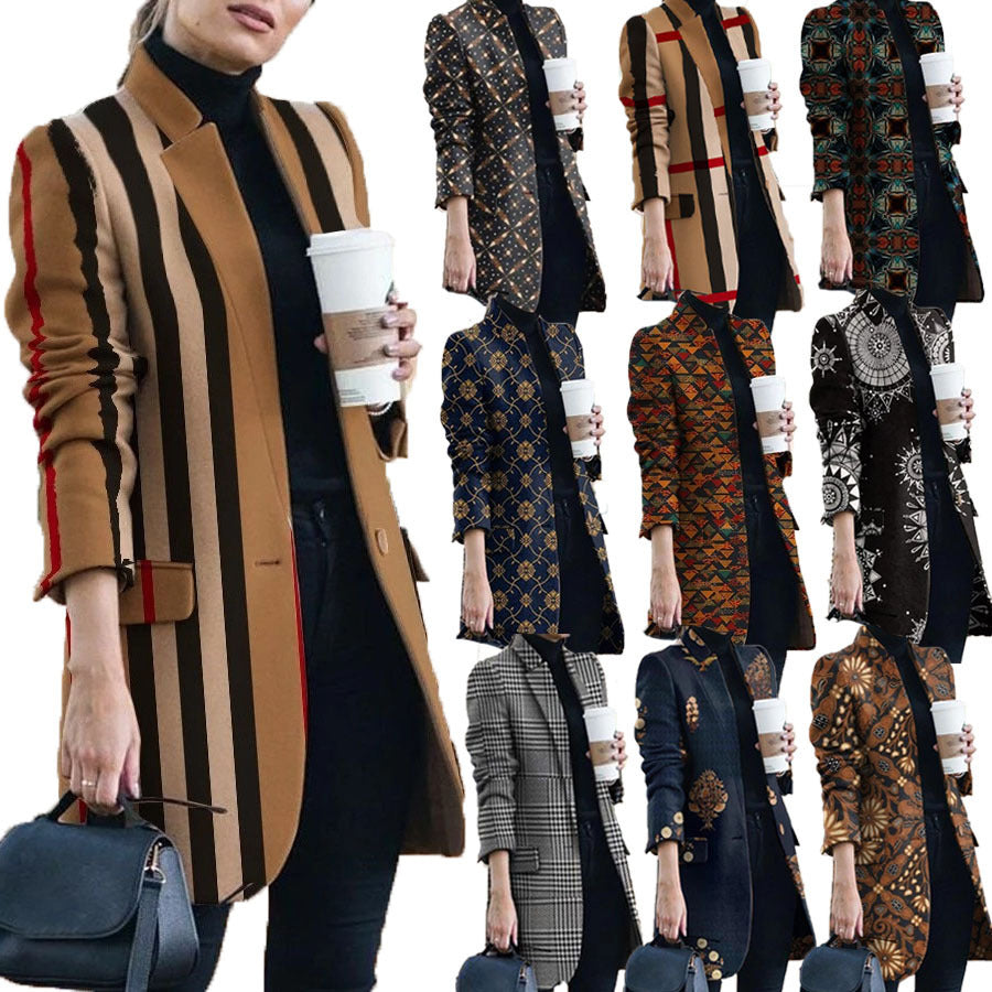 [S-5XL] Jesienna i zima nowa moda tweed jesienna i zimowa kurtka