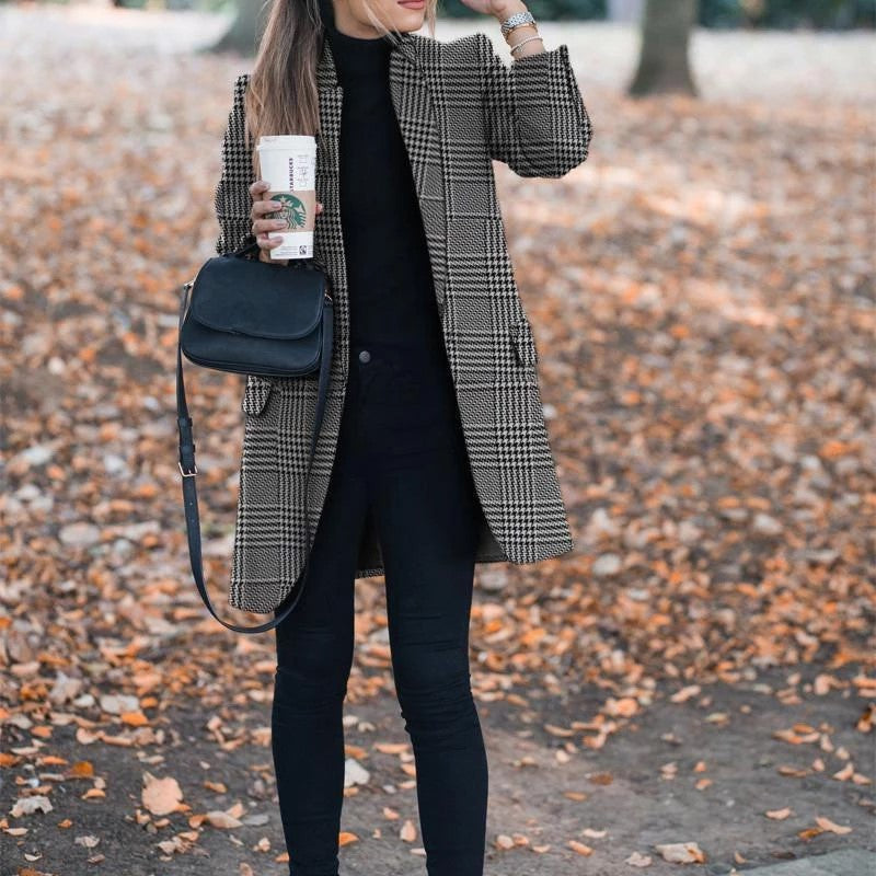 [S-5XL] Jesienna i zima nowa moda tweed jesienna i zimowa kurtka