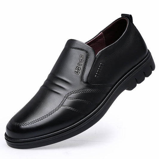 Pantofi din piele pentru bărbați 2023 New Soft Leather Bottom Non-Slip Casual Îmbrăcăminte pentru bărbați All-Match Pantofi de afaceri pentru bărbați Îmbrăcăminte formală Pantofi pentru bărbați