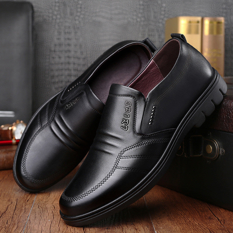 Pantofi din piele pentru bărbați 2023 New Soft Leather Bottom Non-Slip Casual Îmbrăcăminte pentru bărbați All-Match Pantofi de afaceri pentru bărbați Îmbrăcăminte formală Pantofi pentru bărbați