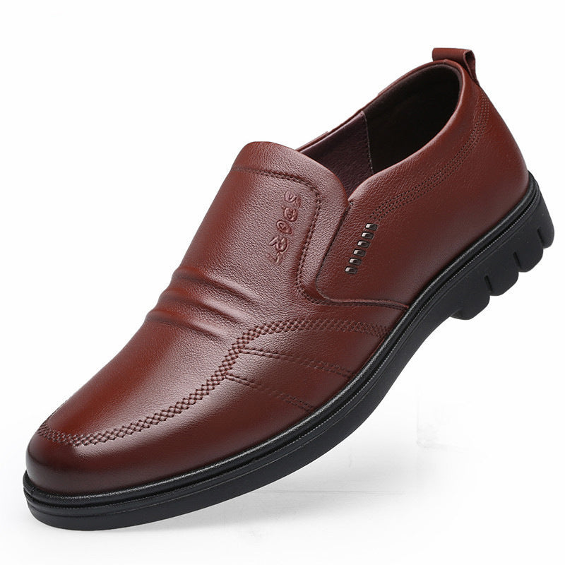 Pantofi din piele pentru bărbați 2023 New Soft Leather Bottom Non-Slip Casual Îmbrăcăminte pentru bărbați All-Match Pantofi de afaceri pentru bărbați Îmbrăcăminte formală Pantofi pentru bărbați