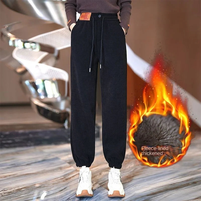 【S-3XL】Pantaloni groși din fleece