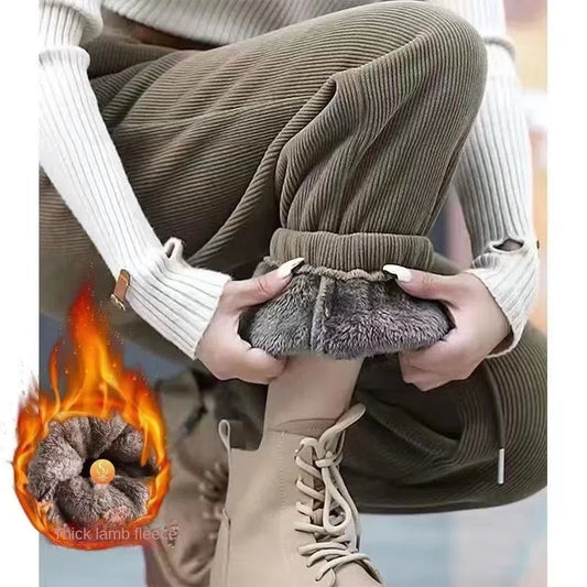 【S-3XL】Pantaloni groși din fleece