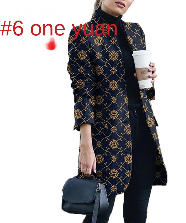 [S-5XL] Jesienna i zima nowa moda tweed jesienna i zimowa kurtka