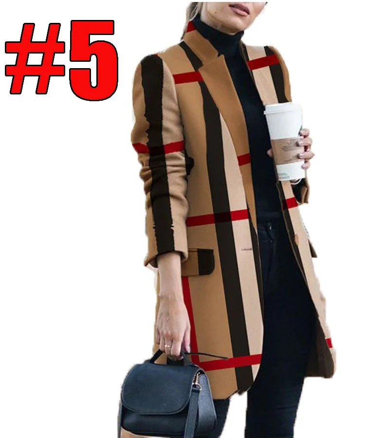 [S-5XL] Jesienna i zima nowa moda tweed jesienna i zimowa kurtka