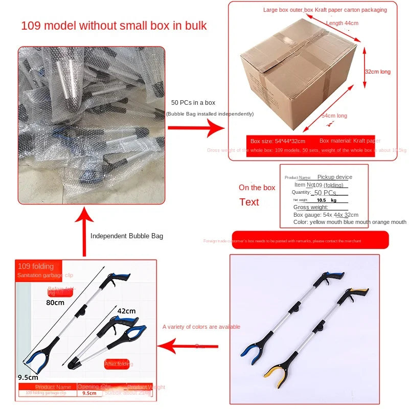 Clemă de gunoi pliabilă