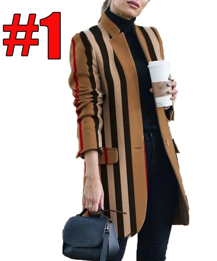 [S-5XL] Jesienna i zima nowa moda tweed jesienna i zimowa kurtka