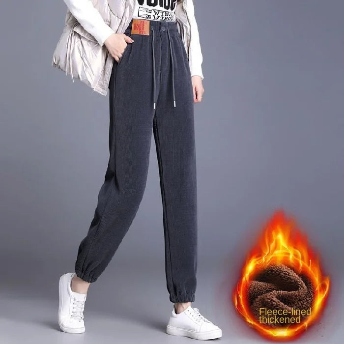 【S-3XL】Pantaloni groși din fleece