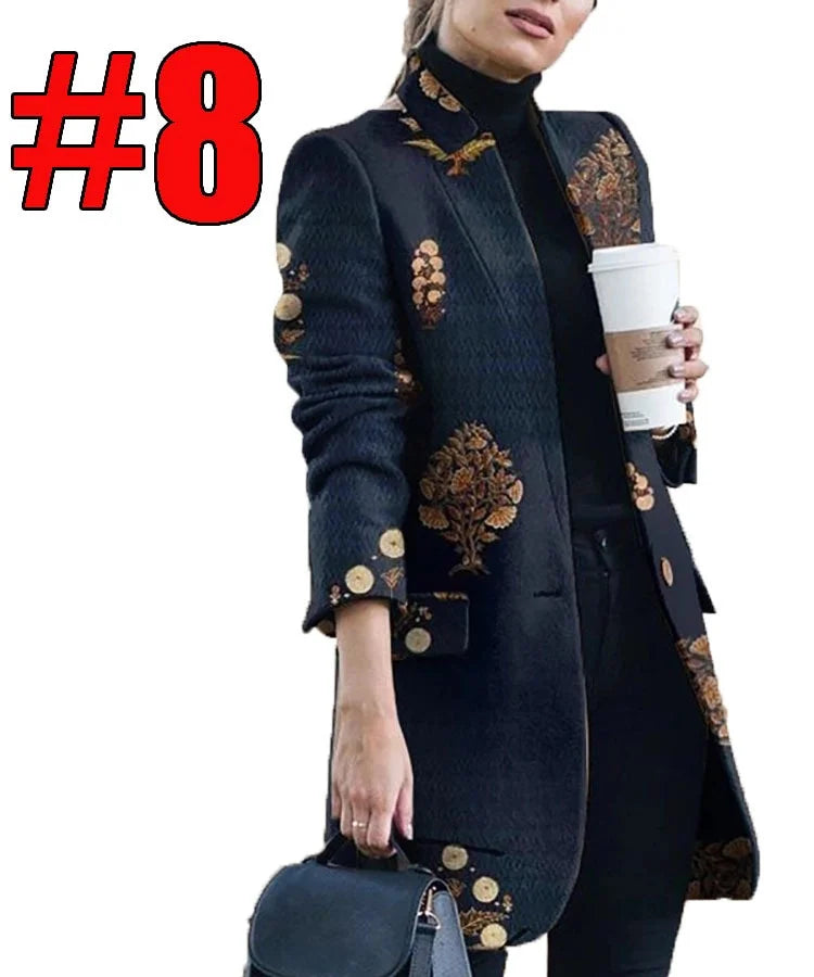 [S-5XL] Jesienna i zima nowa moda tweed jesienna i zimowa kurtka