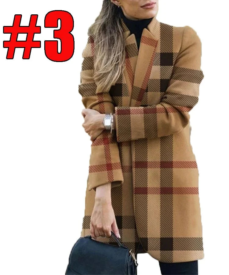 [S-5XL] Jesienna i zima nowa moda tweed jesienna i zimowa kurtka